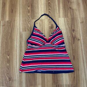 Southpoint Woman's Summer Striped Halter Tankini Swim Top SZ 12